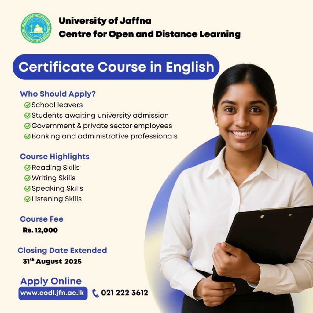 CERTIFICATE COURSE IN ENGLISH