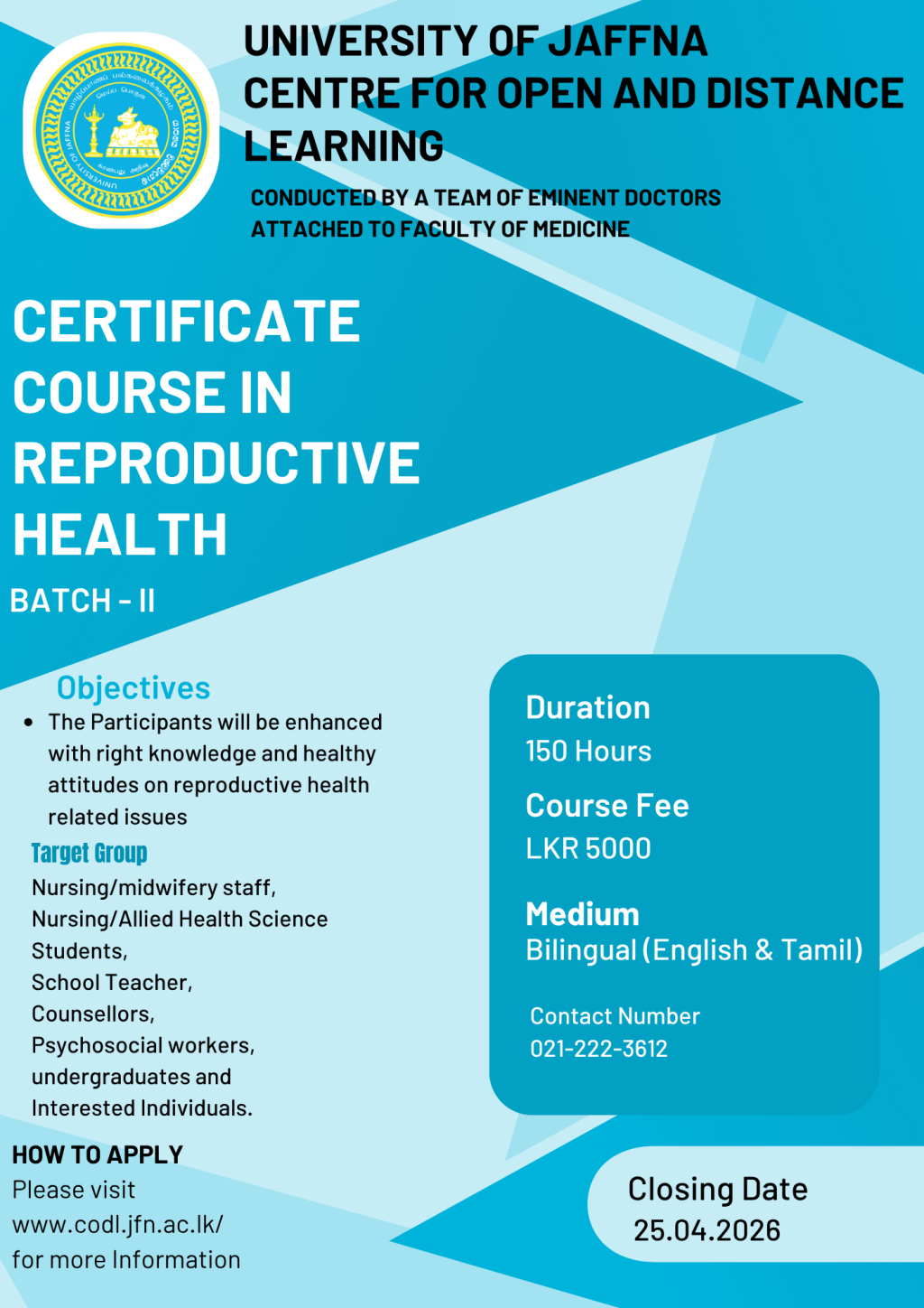 certificate Reproductive Health